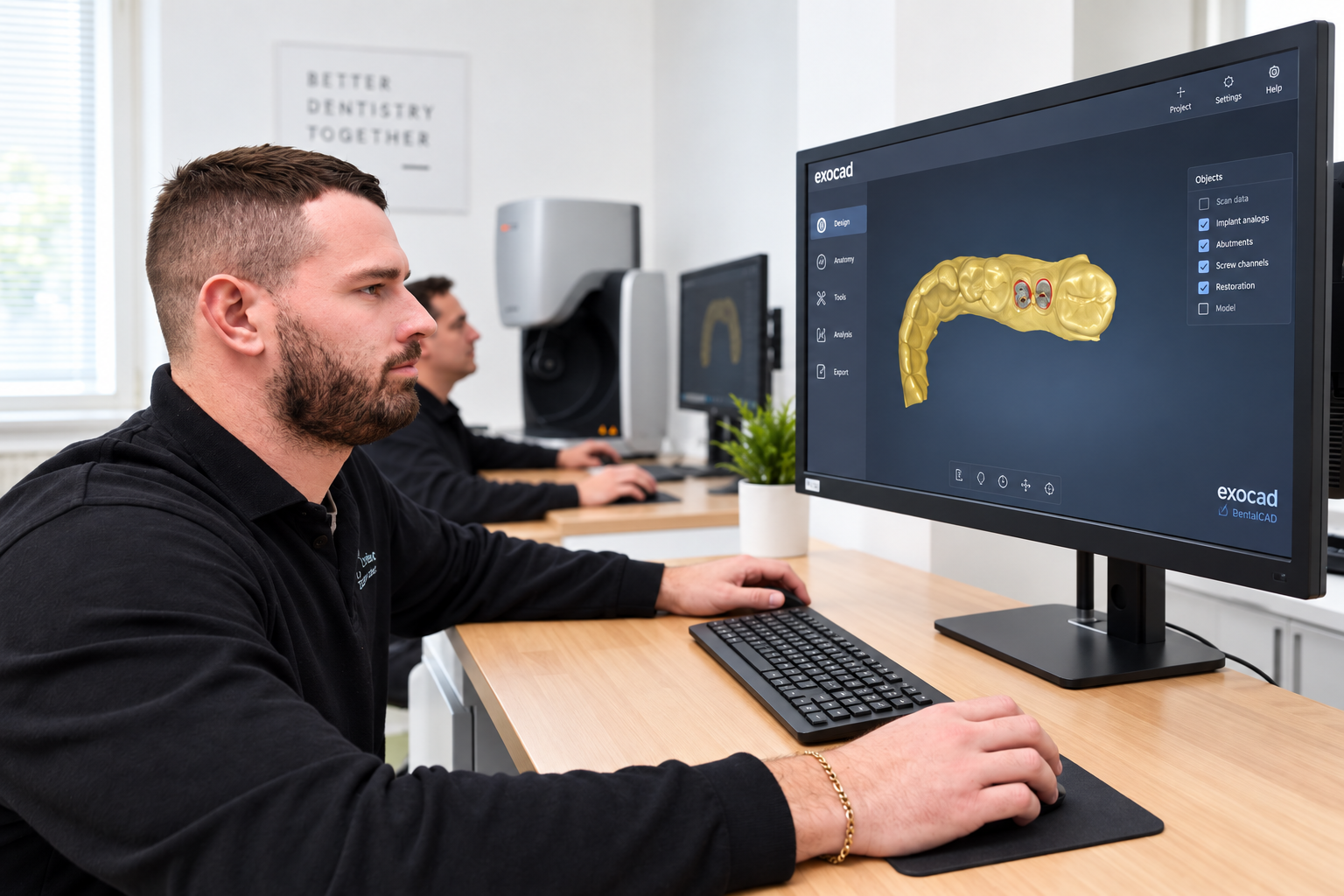 Progettazione digitale di una struttura su impianti al computer